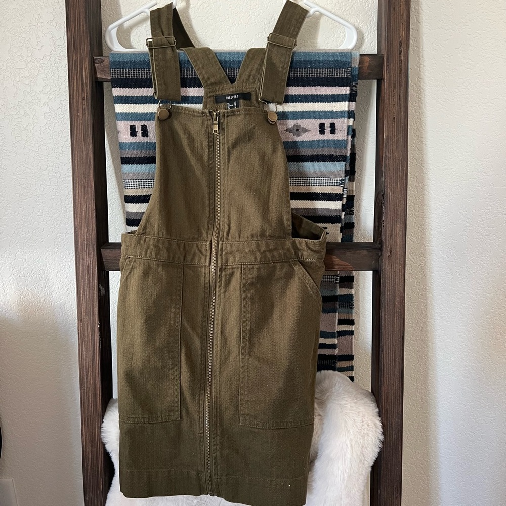 Military Green Jumpsuit Skirt
